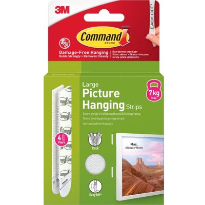 Command Klæbestrips Til Billedophæng L Hvid Command Klæbestrips Til Billedophæng L Hvid
