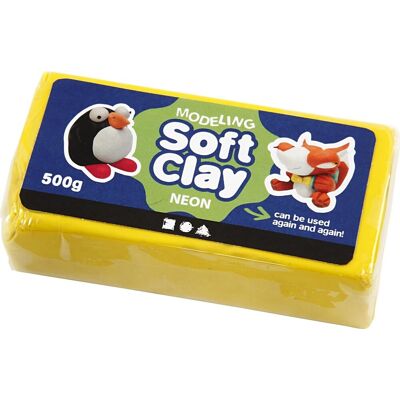 Soft Clay Modellervoks 500g Gul Soft Clay Modellervoks 500g Gul