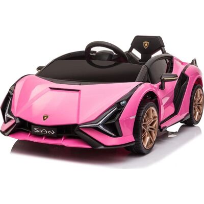 Elbil Lamborghini Sian Børnebil, 12v, Lyserød Elbil Lamborghini Sian Børnebil, 12v, Lyserød