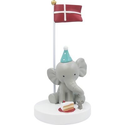 Kids By Friis Bordflag Elefant, Mus Og Kage H14,5 Kids By Friis Bordflag Elefant, Mus Og Kage H14,5