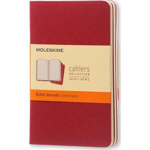 Moleskine Cahier Notesbog   Pkt.   Linj.   Rød