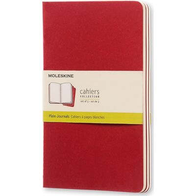 Moleskine Cahier Notesbog L Blan. Rød Moleskine Cahier Notesbog L Blan. Rød