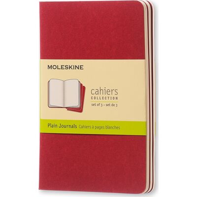 Moleskine Cahier Notesbog Pkt. Blan. Rød Moleskine Cahier Notesbog Pkt. Blan. Rød