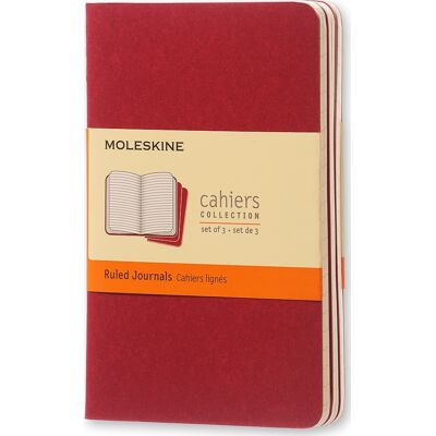 Moleskine Cahier Notesbog Pkt. Linj. Rød Moleskine Cahier Notesbog Pkt. Linj. Rød