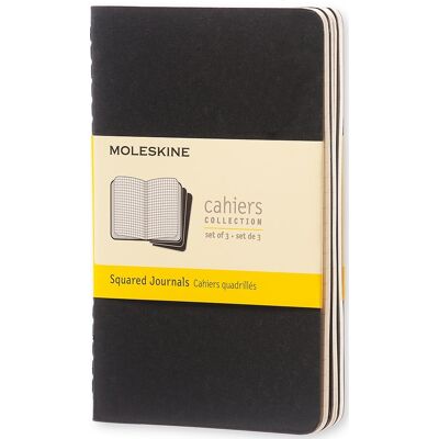 Moleskine Cahier Notesbog Pkt. Kvad. Sort Moleskine Cahier Notesbog Pkt. Kvad. Sort