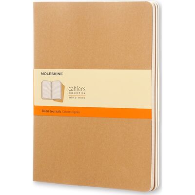 Moleskine Cahier Notesbog Xl Linj. Kraft Moleskine Cahier Notesbog Xl Linj. Kraft