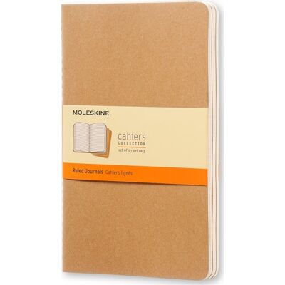 Moleskine Cahier Notesbog L Linj. Kraft Moleskine Cahier Notesbog L Linj. Kraft