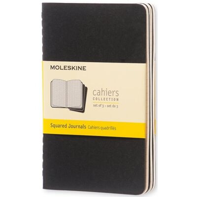 Moleskine Cahier Notesbog Pkt. Kvad. Sort Moleskine Cahier Notesbog Pkt. Kvad. Sort