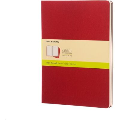 Moleskine Cahier Notesbog Xl Blan. Rød Moleskine Cahier Notesbog Xl Blan. Rød