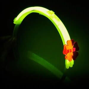 Satana Hårbånd M/blomst - Selvlysende Glow Stick (Farve: Orange)