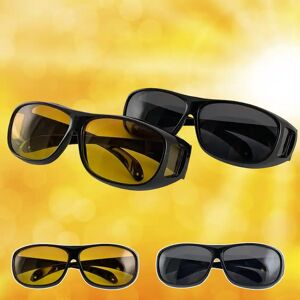 Satana Hd-Vision Briller - 2 Stk Dag+nat Polariserede Briller (Perfekt Som Bilkørsels- Sports- Nattekørsels- & Uv-Solbriller)