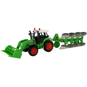 Satana Traktor M/plov Og Frontlæsser - Grøn Eller Rød Fra Farmworld (Farve: Grøn)