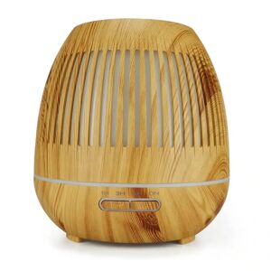 Satana Aroma Diffuser 400 Ml M/fjernbetjening - Stilren I Brunt Og Lyst Træ - (Farve: Lys)