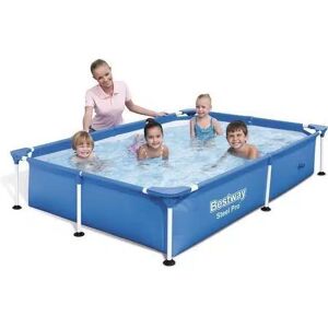 Satana Pool 1200l Fra Bestway -Rektangulær M/metal Ramme 221 X 150 X 43 Cm