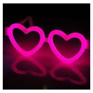 Satana Briller Hjerteformet - Selvlysende Glow Stick (Color: Pink)