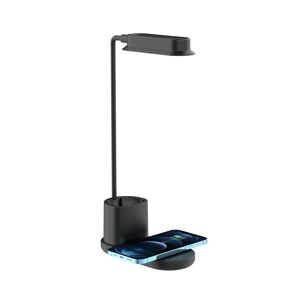 Satana Led-Bordlampe M/lysdæmper & Trådløs Oplader Til Smartphones (3-I-1)