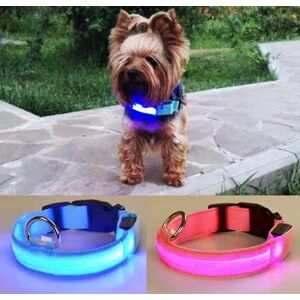 Satana Hundehalsbånd Med Led-Lys (Farve: Pink - Small)