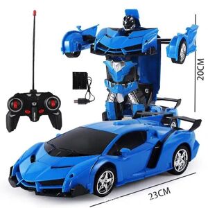 Satana Fjernstyret Transformer Bil Med Lyd- Og Lyseffekter (Model: Blå)