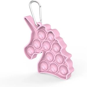 Satana Fidget Toys - Pop It Bubbles - Enhjørning Nøglering (Flere Farver) (Farve: Pink)