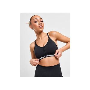 Nike Training Indy Swoosh Sports Bra, Black/Black/Sail