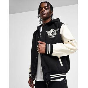 True Religion 2 Tone Varsity Jacket, Black