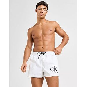 Calvin Klein Swim CK Logo Swim Shorts, White