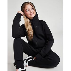 Nike Girls' Tech Fleece Full Zip Hoodie Junior, Black/Black/Black