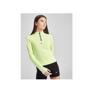 Nike Girls' Fitness Long Sleeve 1/2 Zip Top Junior, Barely Volt/Fir