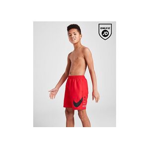 Nike Swoosh Stack Swim Shorts Junior, Red