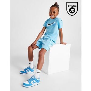 Nike Double Swoosh T-Shirt/Shorts Set Children, Blue