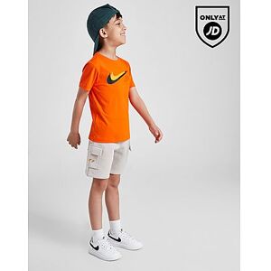 Nike Double Swoosh T-Shirt/Shorts Set Children, Orange