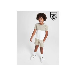 adidas Originals Colour Block T-Shirt/Shorts Set Children, Brown