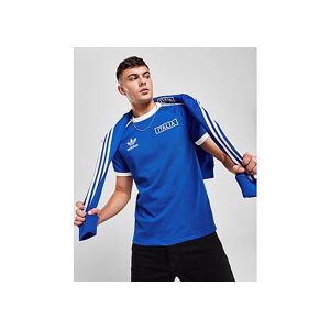 adidas Italy Classics 3-Stripes T-Shirt, Royal Blue