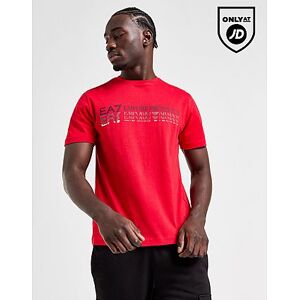 Emporio Armani EA7 Fade Repeat Logo T-Shirt, Red