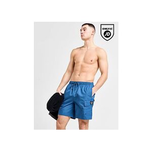 Fred Perry Badge Cargo Swim Shorts, Blue