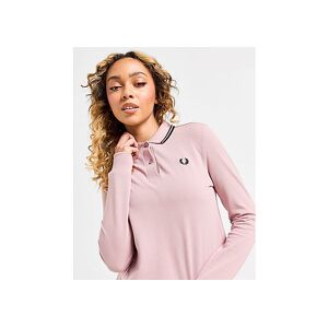 Fred Perry Twin Tip Long Sleeve Polo Shirt, Pink