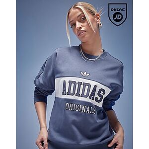 adidas Originals Varsity Panel Crew Sweatshirt, Navy