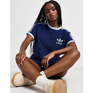 adidas Originals 3-Stripes Towelling T-Shirt, Blue