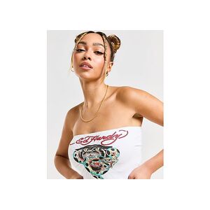 Ed Hardy Panther Bandeau Top, White