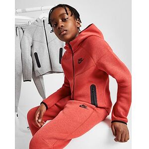 Nike Tech Fleece Hættetrøje Junior, Light University Red Heather/Black/Black