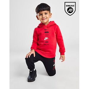 Nike Multi Logo Hoodie Tracksuit Infant, Red