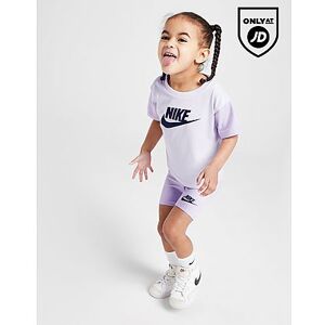 Nike Girls' Colour Block T-Shirt/Shorts Set Infant, Purple