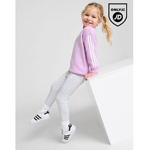 adidas Girls' Linear Crew Tracksuit Infant, Purple