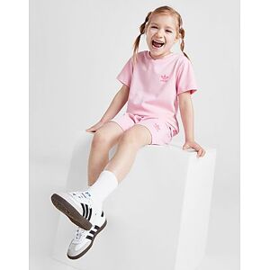 adidas Originals Girls' Essential T-Shirt/Shorts Set Infant, Pink