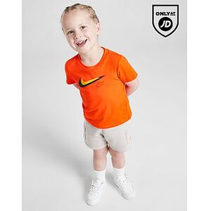 Nike Double Swoosh T-Shirt/Shorts Set Infant, Orange