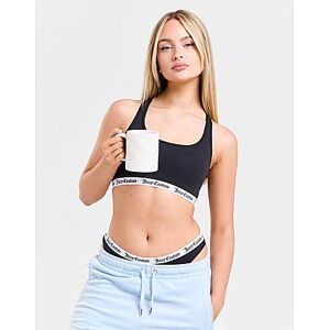 JUICY COUTURE Cotton Logo Bralette, Black