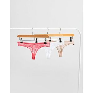 Calvin Klein Underwear 3 Pack Sheer Lace Thongs, Multi