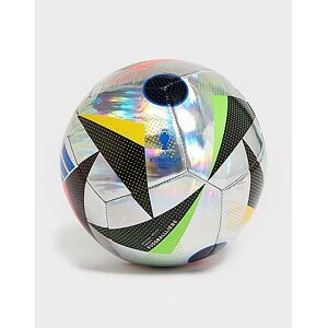 adidas Euro 2024 Training Foil Football, Silver Metallic / Black / Glow Blue