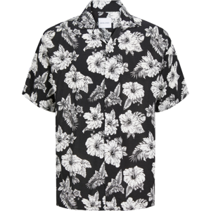 Jack & Jones - Skjorte jjGuru Monochrome Aop Resort Shirt - Sort - 6XL