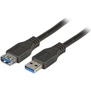 EFB Kabel Usb3.0 Usb-A/usb-A Han/hun 1,8m Sort